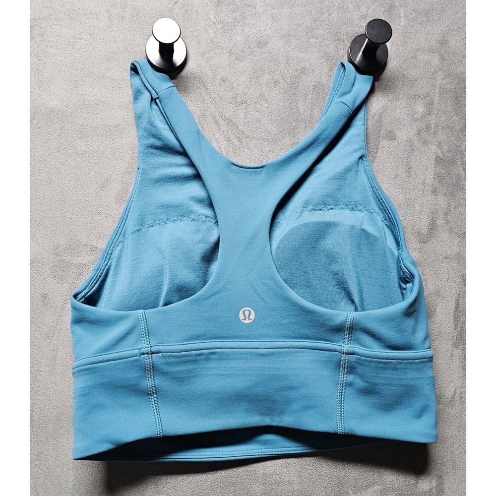 Lululemon Wunder Train Longline Bra Size 6 Blue - LW2CNSS